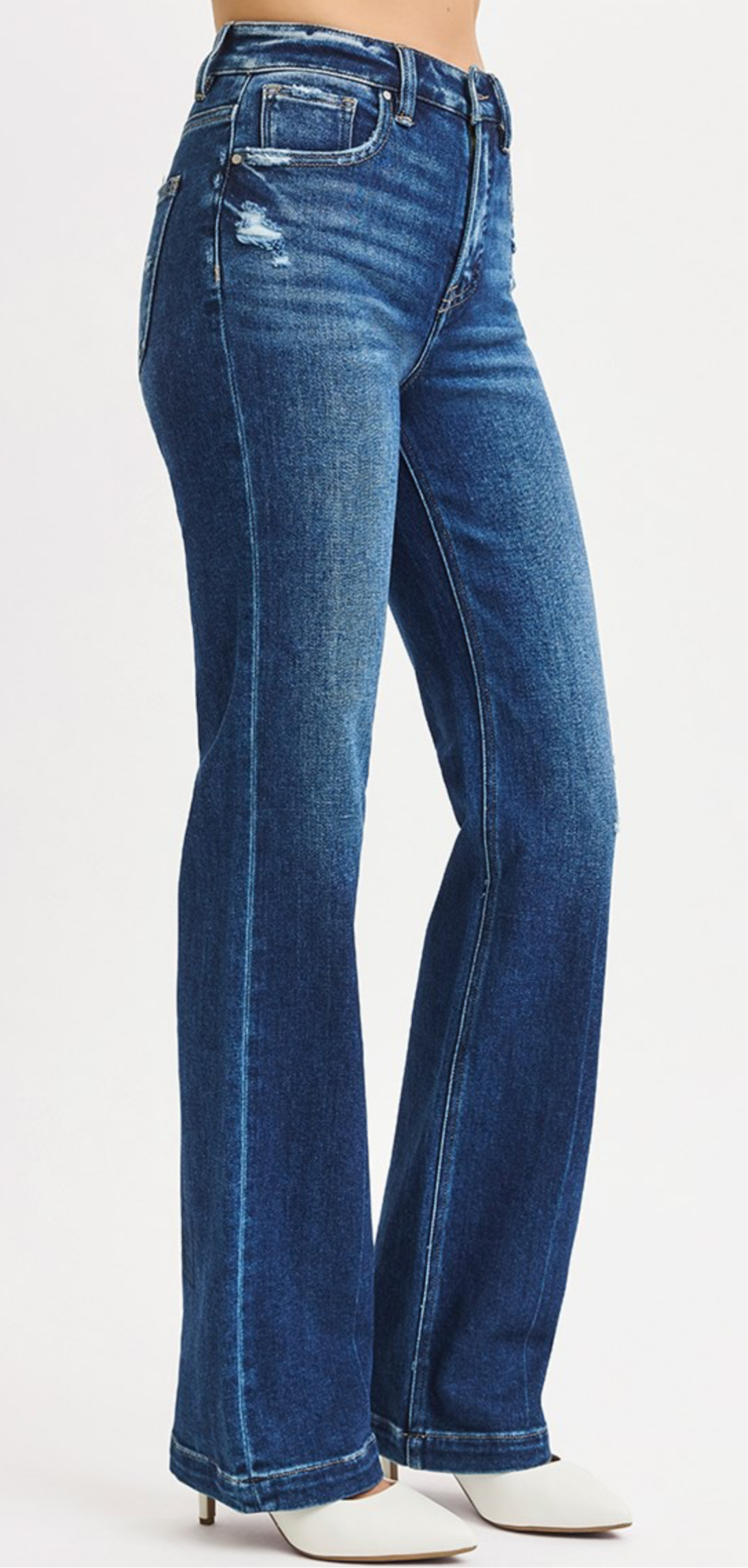 Straight Dark High-Rise Jean with Tummy Control