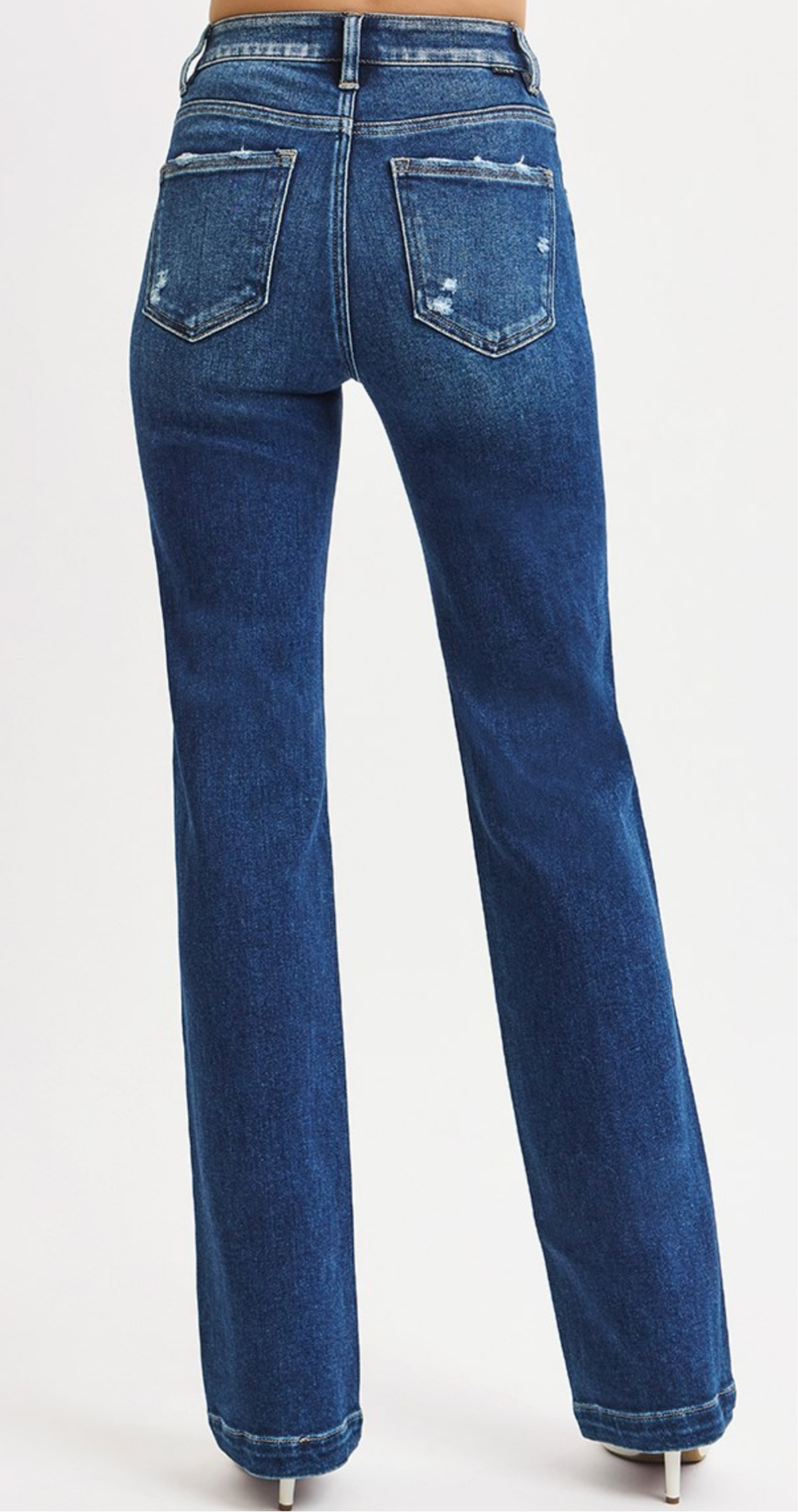 Straight Dark High-Rise Jean with Tummy Control