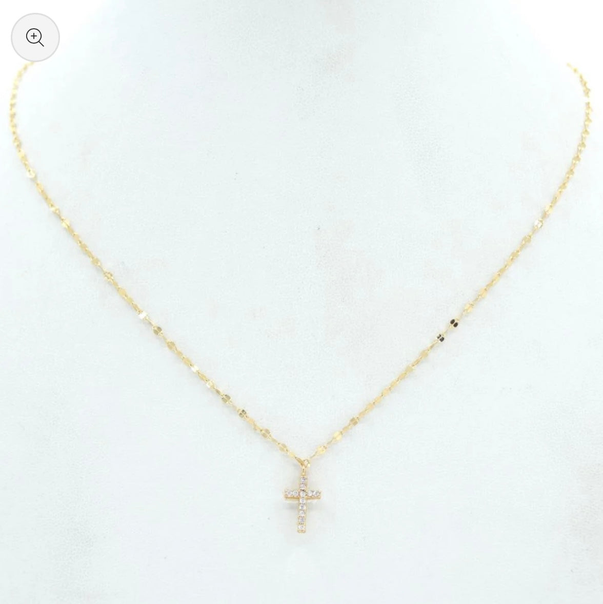 Gold Chain with Rhinestone Cross