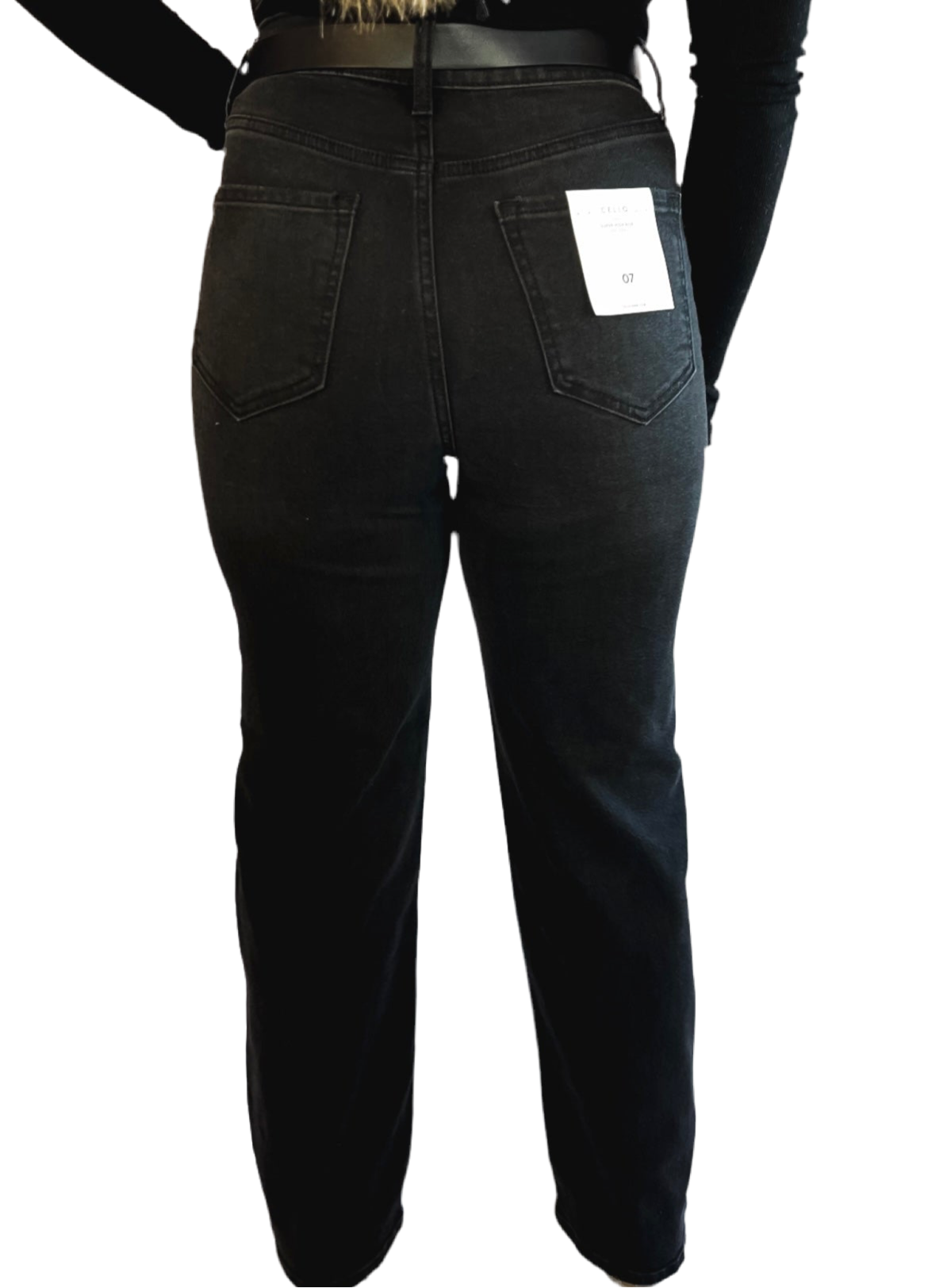 Cello Black High Waist Dad Jean