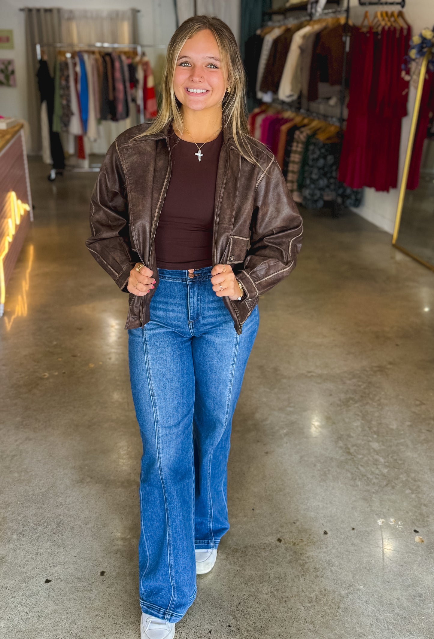 Mocha Muse Leather Jacket