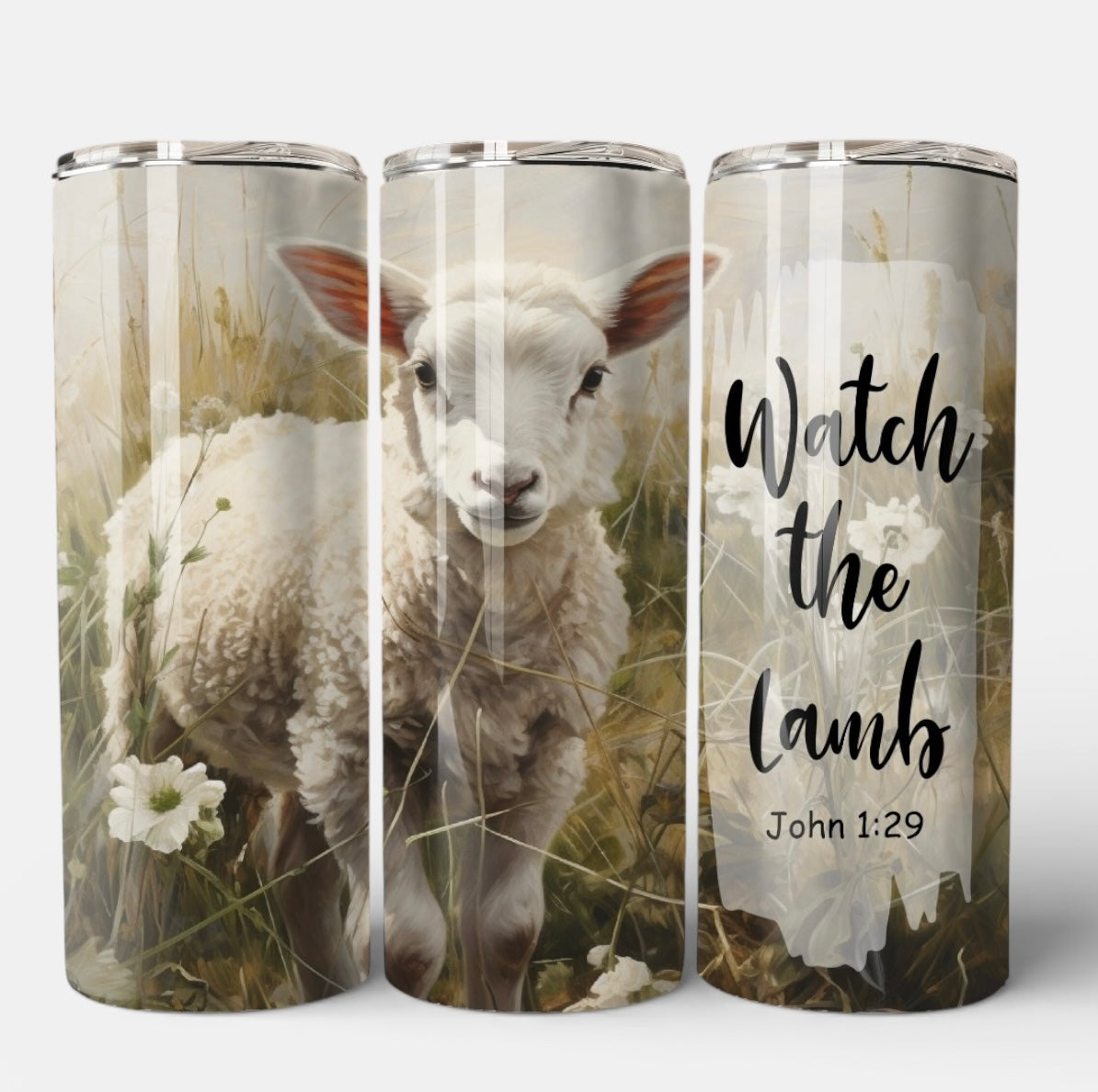 Lamb Skinny Tumbler 20oz
