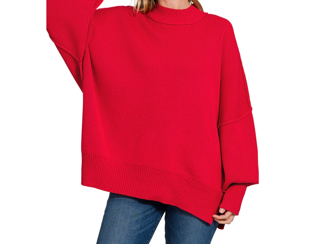 Red oversized Sweater