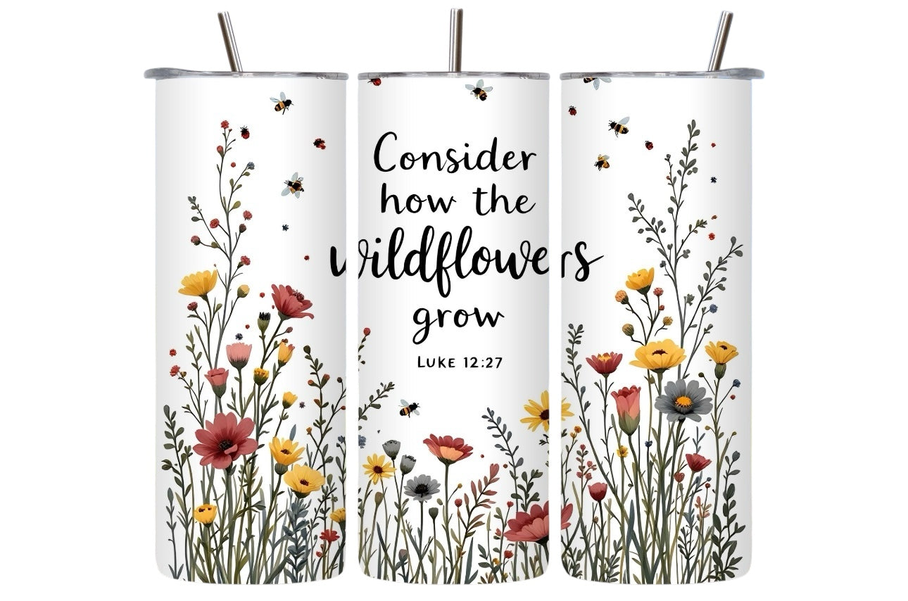 Wildflowers Skinny Tumbler 20oz