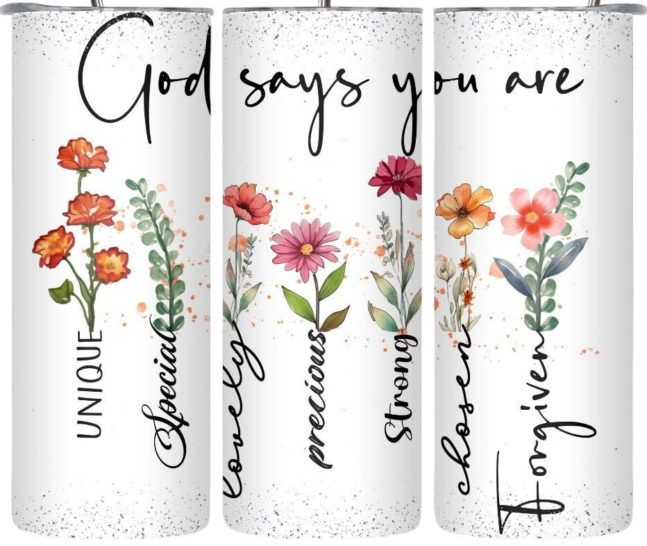 God Says Skinny Tumbler 20 is