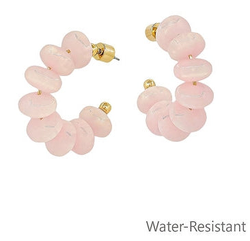 Pink Petal Hoops