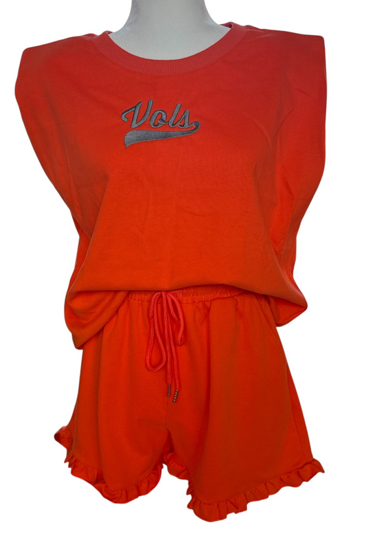 Vols Ruffle Short Set