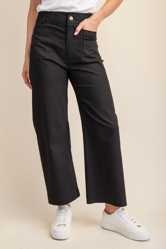 Ankle Cropped Black Pants