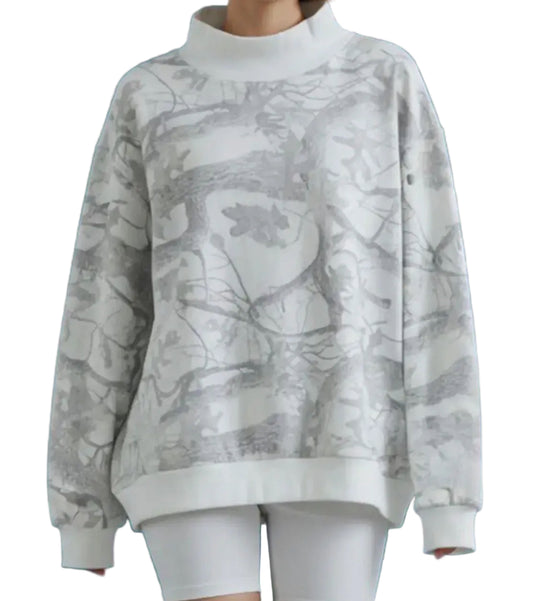 White Camo MockNeck