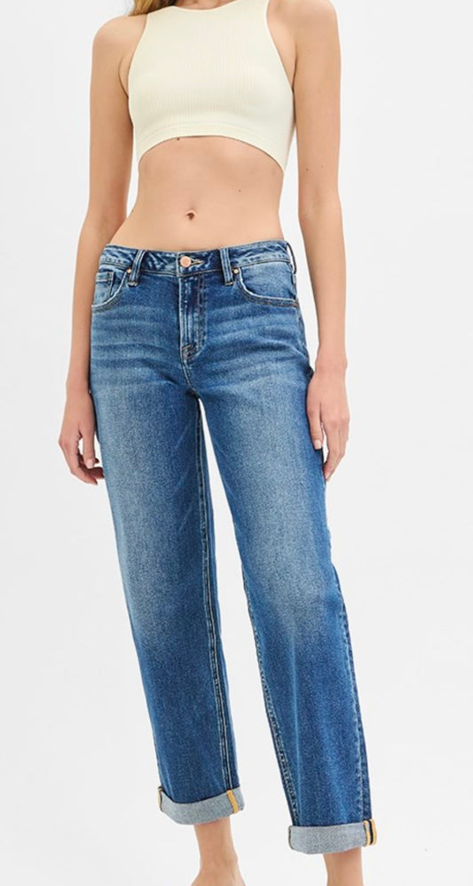 Mid-Rise Boyfriend Jean