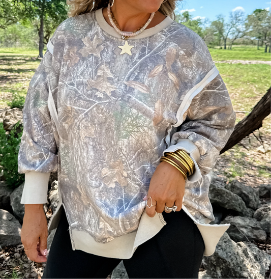 Camo Oversized Crewneck