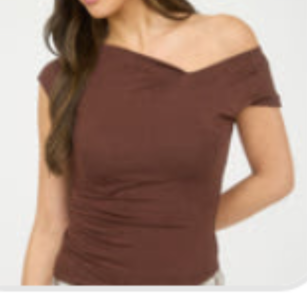 Chocolate asymmetrical top
