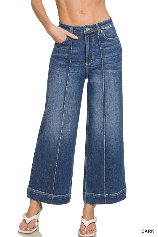 Zenana High Rise Pintuck Jeans