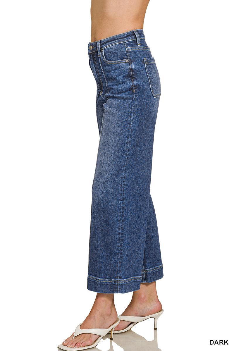 Zenana High Rise Pintuck Jeans