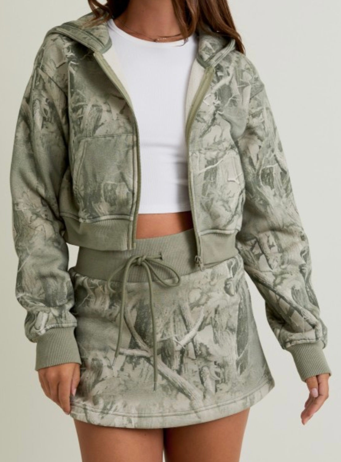 Macy Cropped Camo Jacket