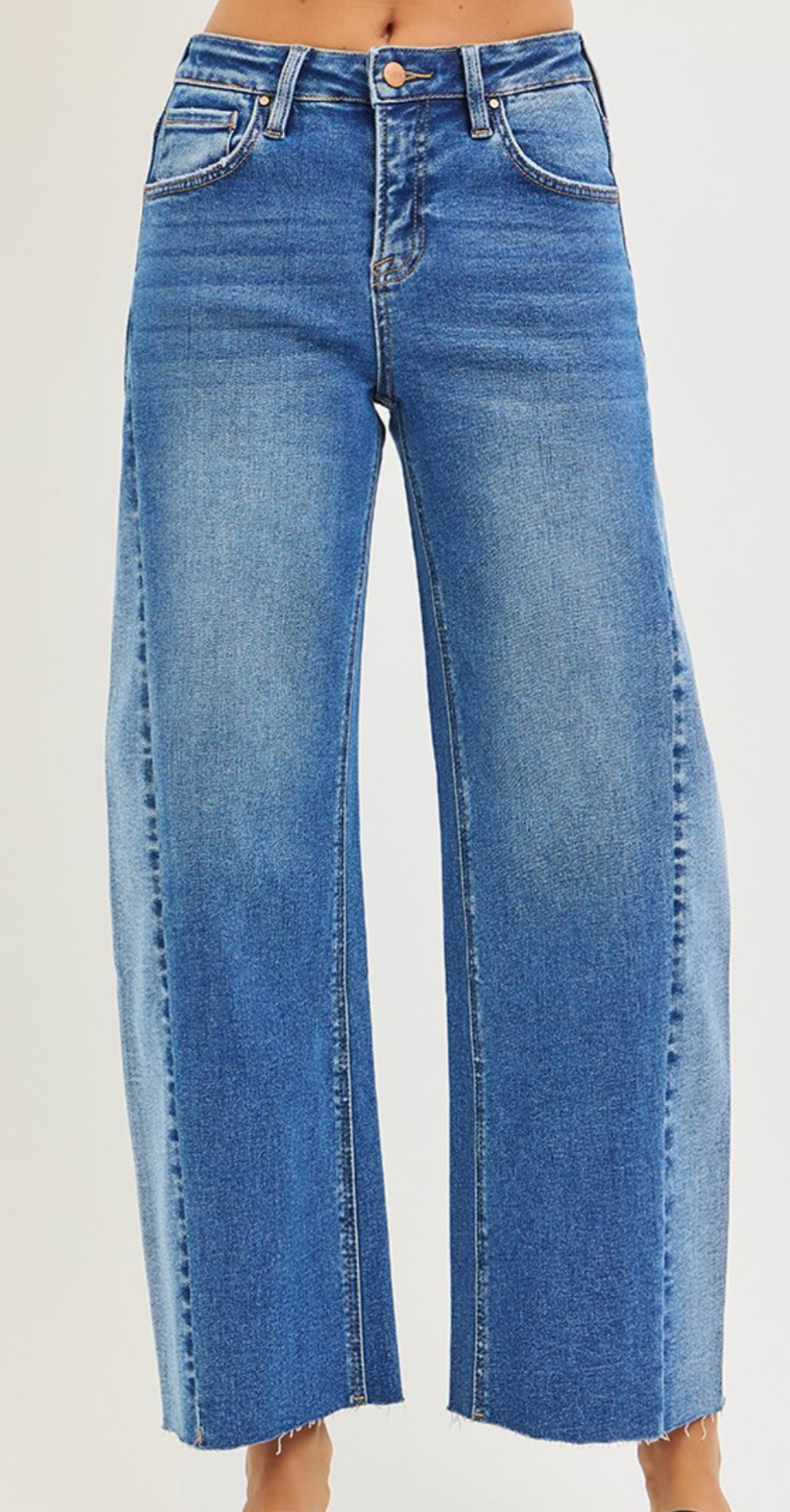 Cropped Barrel Jeans