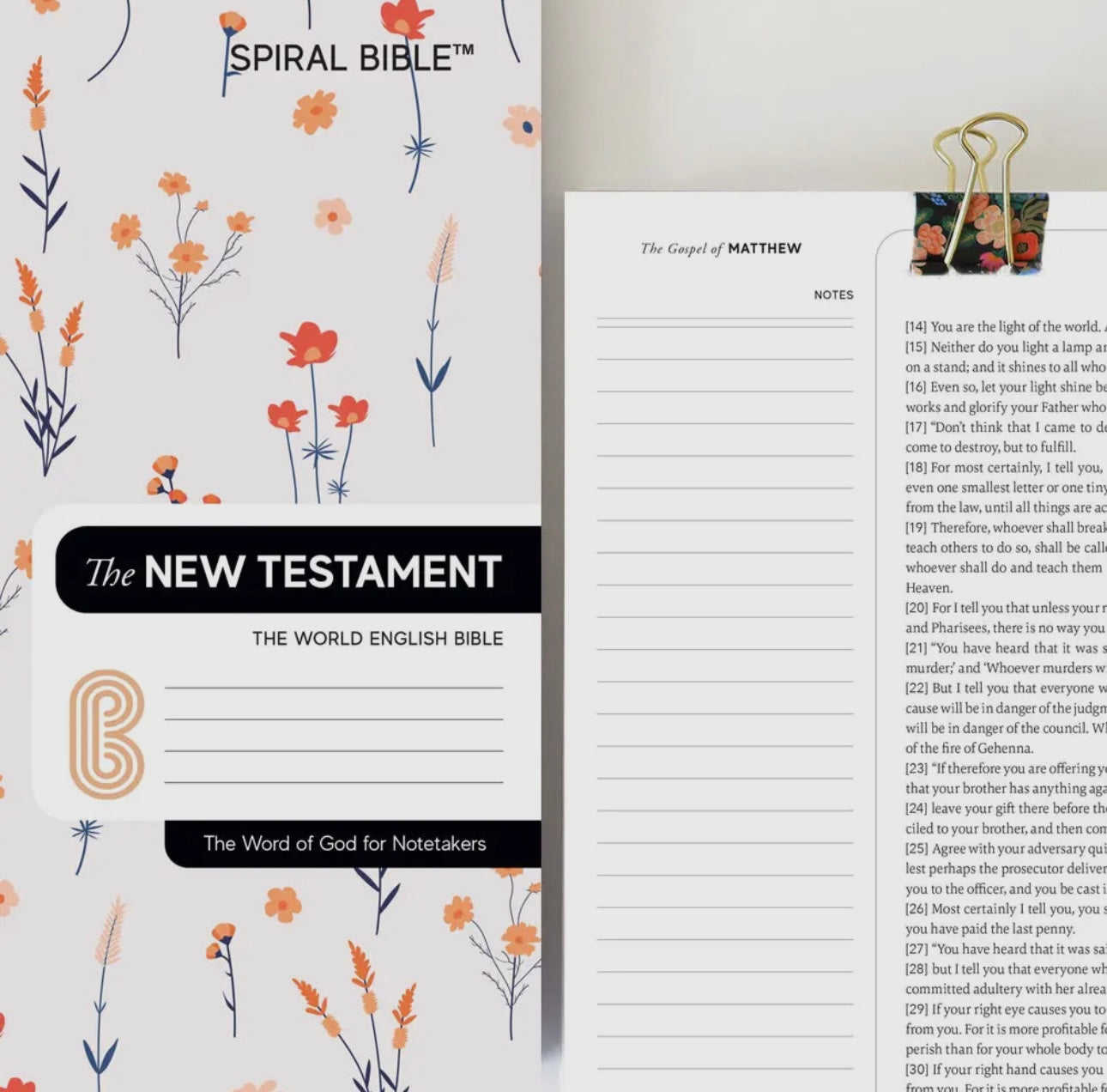 Preorder Spiral Bible-WEB-New Testament-Floral