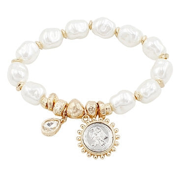 Pearl Keepsake Charm Bracelet