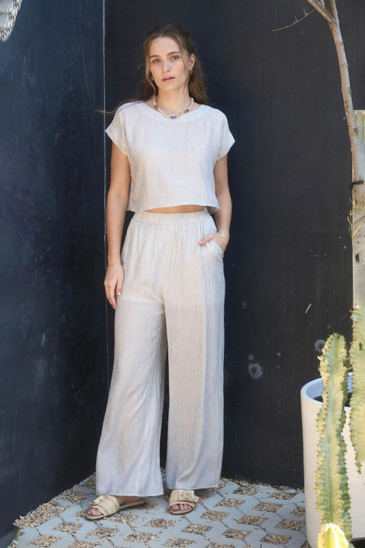 Coastal Stripe Pants Set